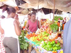 Port-Gentil : Marché du Grand Village, fév. 2006